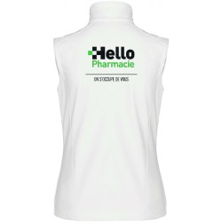 Bodywarmer softshell blanc