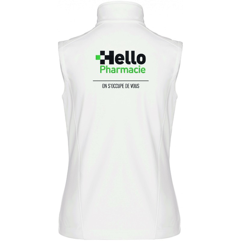 Bodywarmer softshell blanc